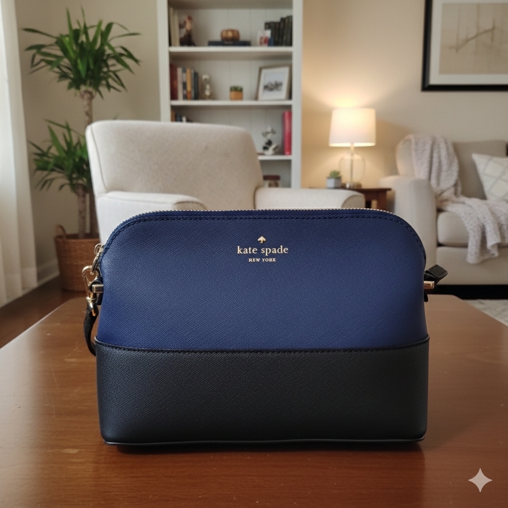 Kate Spade Blue and Black Crossbody Bag